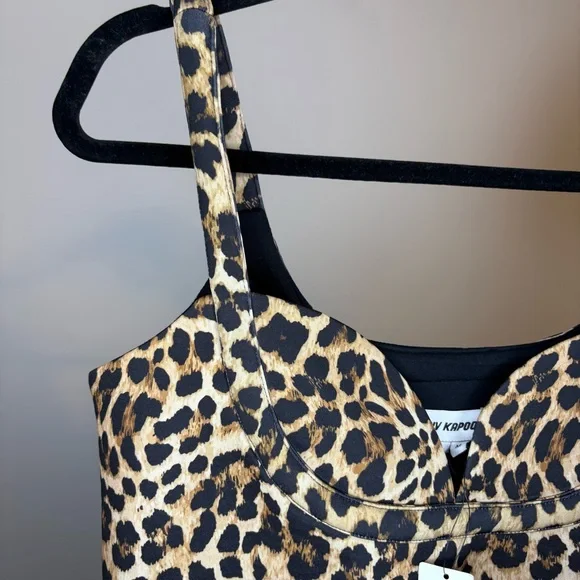 NWT Anthropologie X Dhruv Kapoor Leopard Print Mini Dress Size Medium - Picture 2 of 5